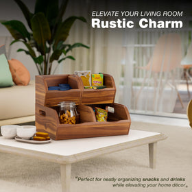 NAGAWOOD pantry bin eco-friendly pine finish complements rustic kitchens