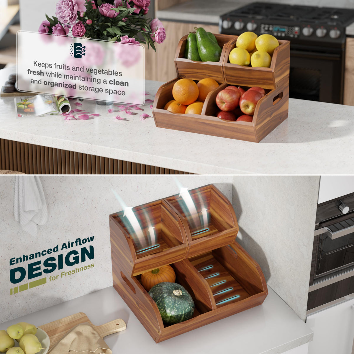 NAGAWOOD pantry bin open-front access enables fast item retrieval
