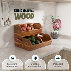 NAGAWOOD pantry bin stackable open-front counter-ready for quick access to produce