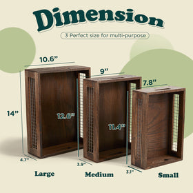NAGAWOOD nesting baskets stackable design side view saves space in any room