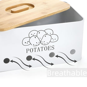 Nagpew bamboo lids paired with metal bins for a stylish look