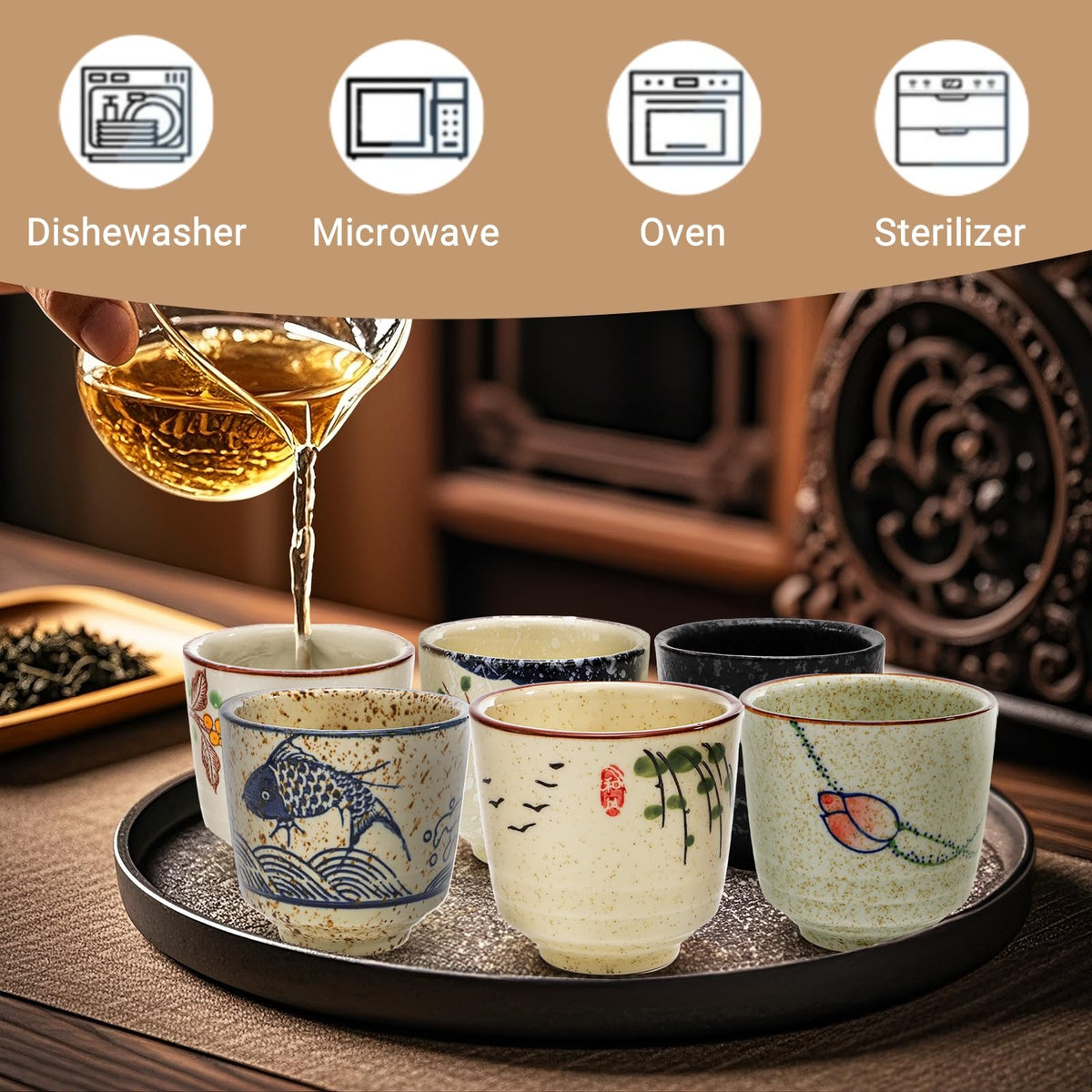 Nagpew fish-design teacup offers decorative charm and durable daily use.