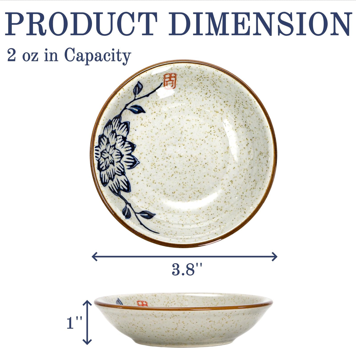 Nagpew lotus-pattern sauce dish adds elegant flair to soy and condiments.