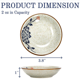 Nagpew lotus-pattern sauce dish adds elegant flair to soy and condiments.