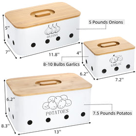 Nagpew onion container with airflow holes for freshness