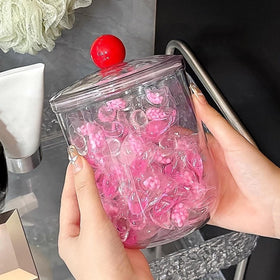 Nagpew red nose design transparent jar adds playful appeal