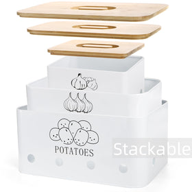 Nagpew stackable kitchen bins save space and organize produce