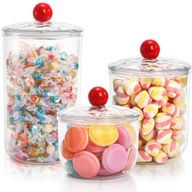 Nagpew clear candy jar 27 oz with wide mouth for easy filling and viewing