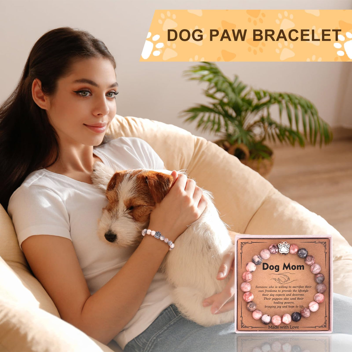 NaiCeay dog mom pouch bag fits cosmetics and small items