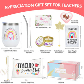 NaiCeay clear acrylic pen holder with bookmark keeps lessons organized