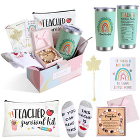 NaiCeay teacher gift basket tumbler in seafoam green, ideal for teachers