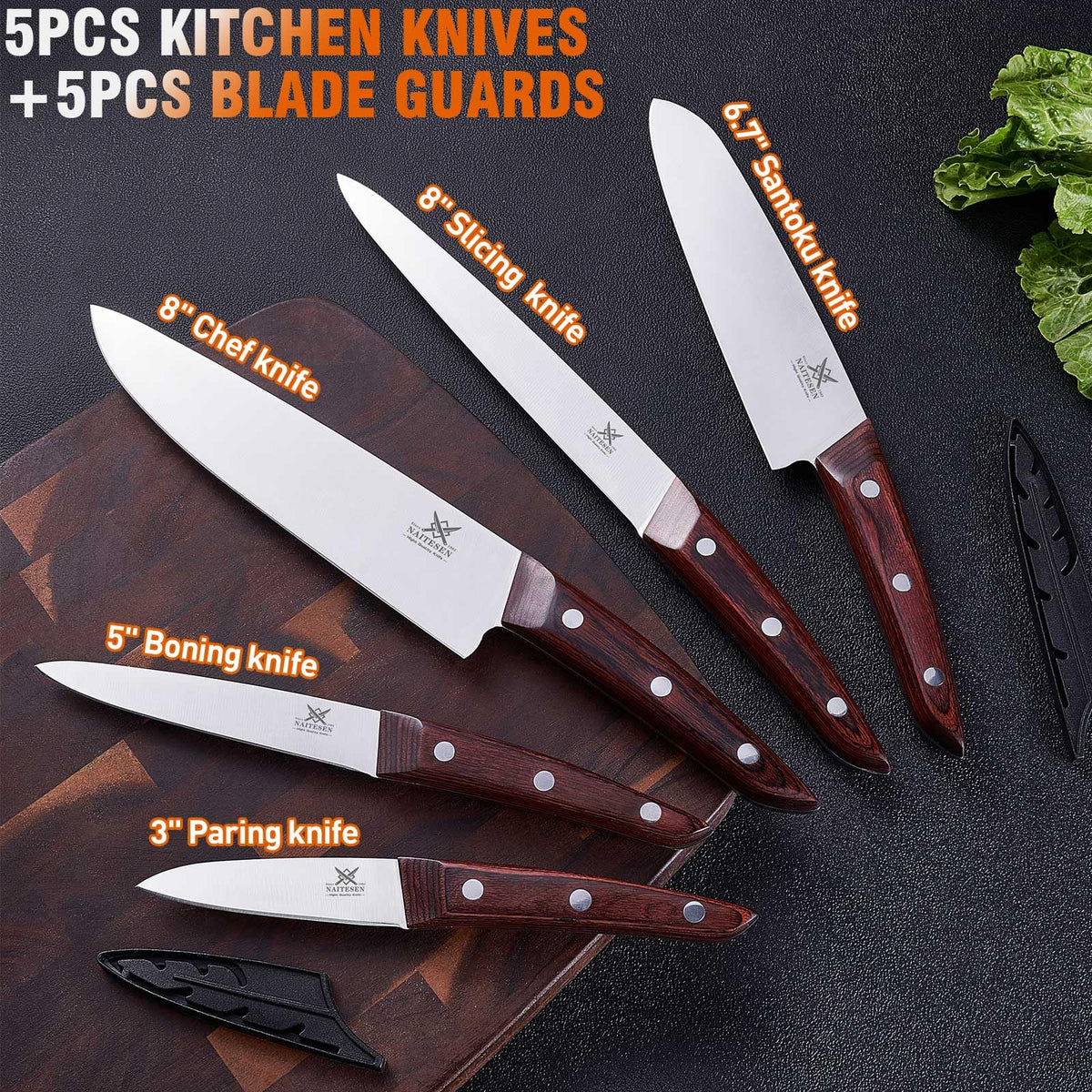Naitesen 3-inch paring knife for peeling and detail work