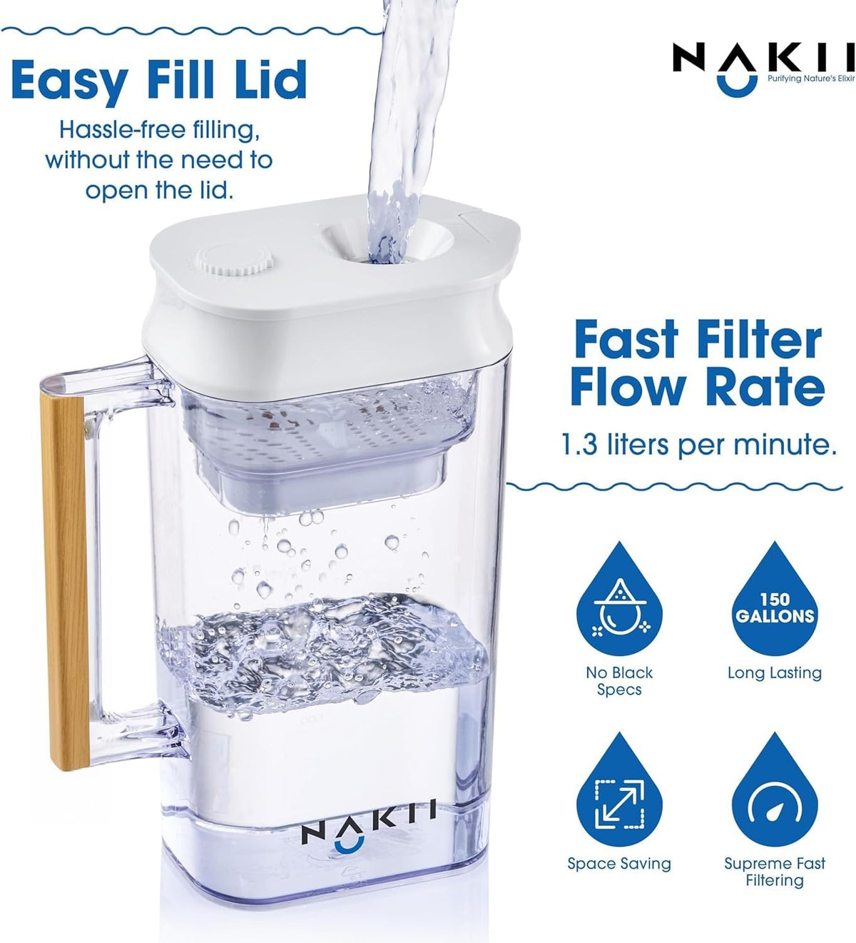 ACF technology in Nakii filter for chlorine reduction.