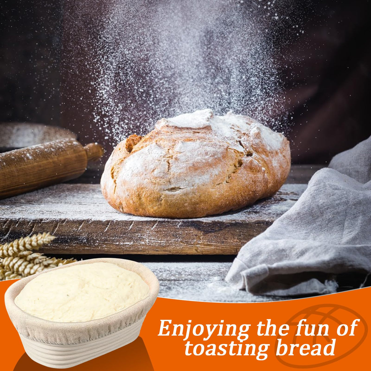 Nalcant 10-inch baskets fit standard ovens for consistent bake results.