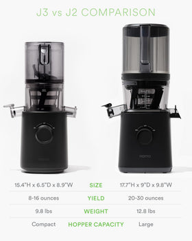 Nama J3 130W motor powers efficient slow juicing for nutrients.