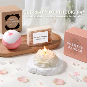 Nanadaya floral shaped candle creates warm ambiance for bridal moments