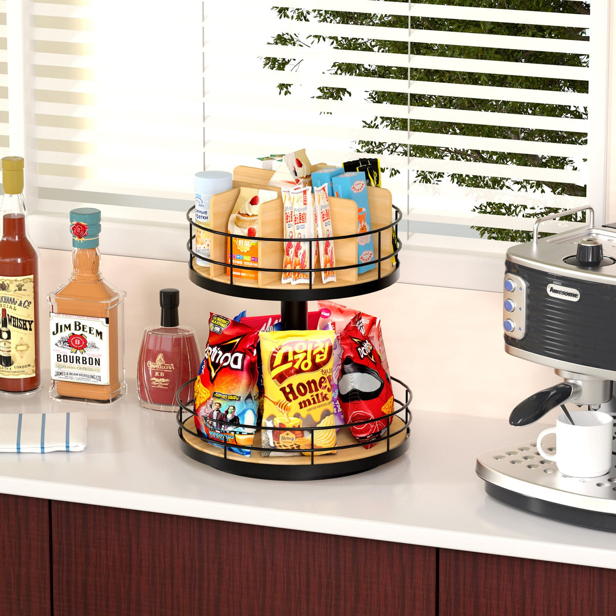 NANAGIFTREE compact countertop storage saves space in small kitchens