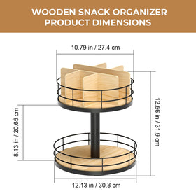 NANAGIFTREE rotating snack tray for easy access on countertops
