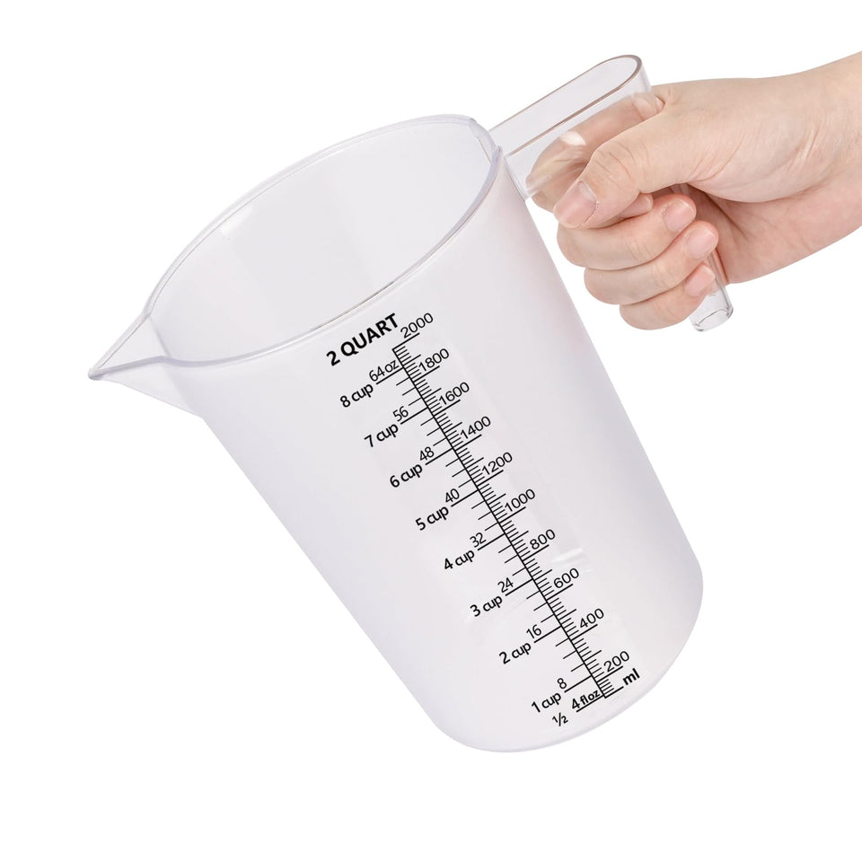 NaNaPaly food-grade pitcher 64oz pour view for precise liquid transfer