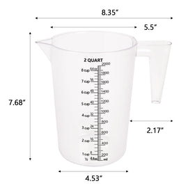 NaNaPaly measuring pitcher with scale marks improves recipe accuracy