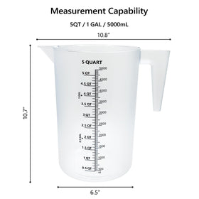 NaNaPaly measuring cup with wide opening and large handle for controlled pouring.
