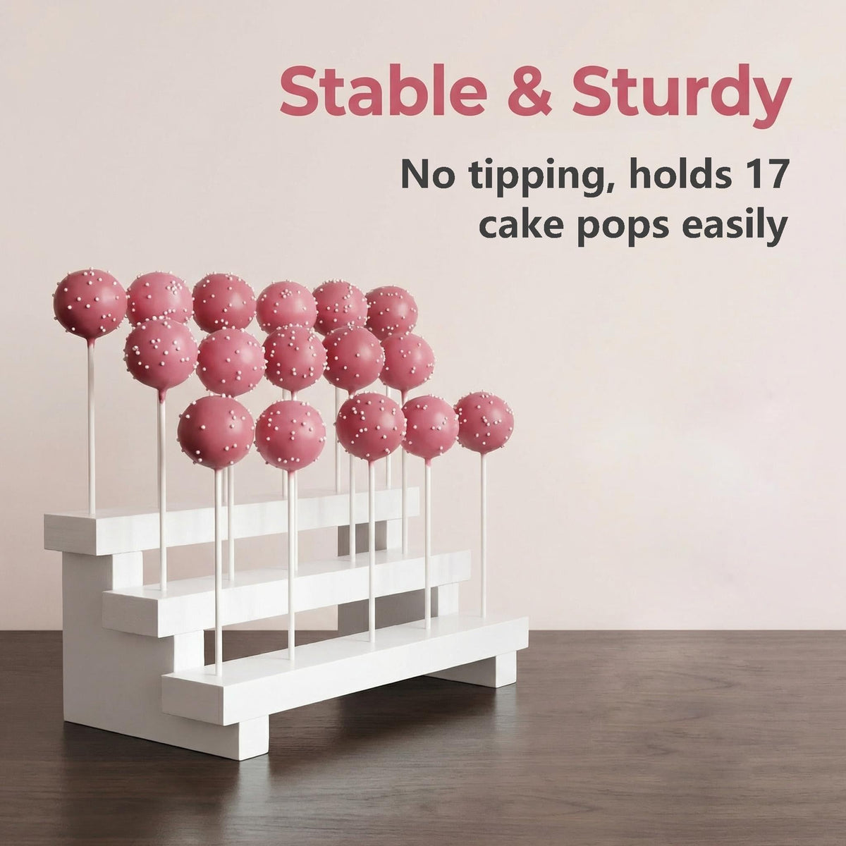 NANGOPOP compact 3-tier pinewood stand fits small spaces.