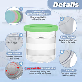 NANOBABY BPA-free pint container for safe freezer storage.