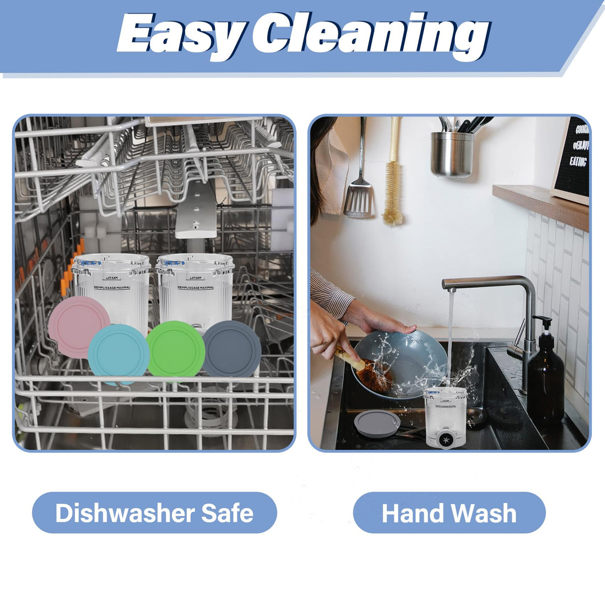 NANOBABY BPA-free dishwasher-safe pints simplify cleaning.