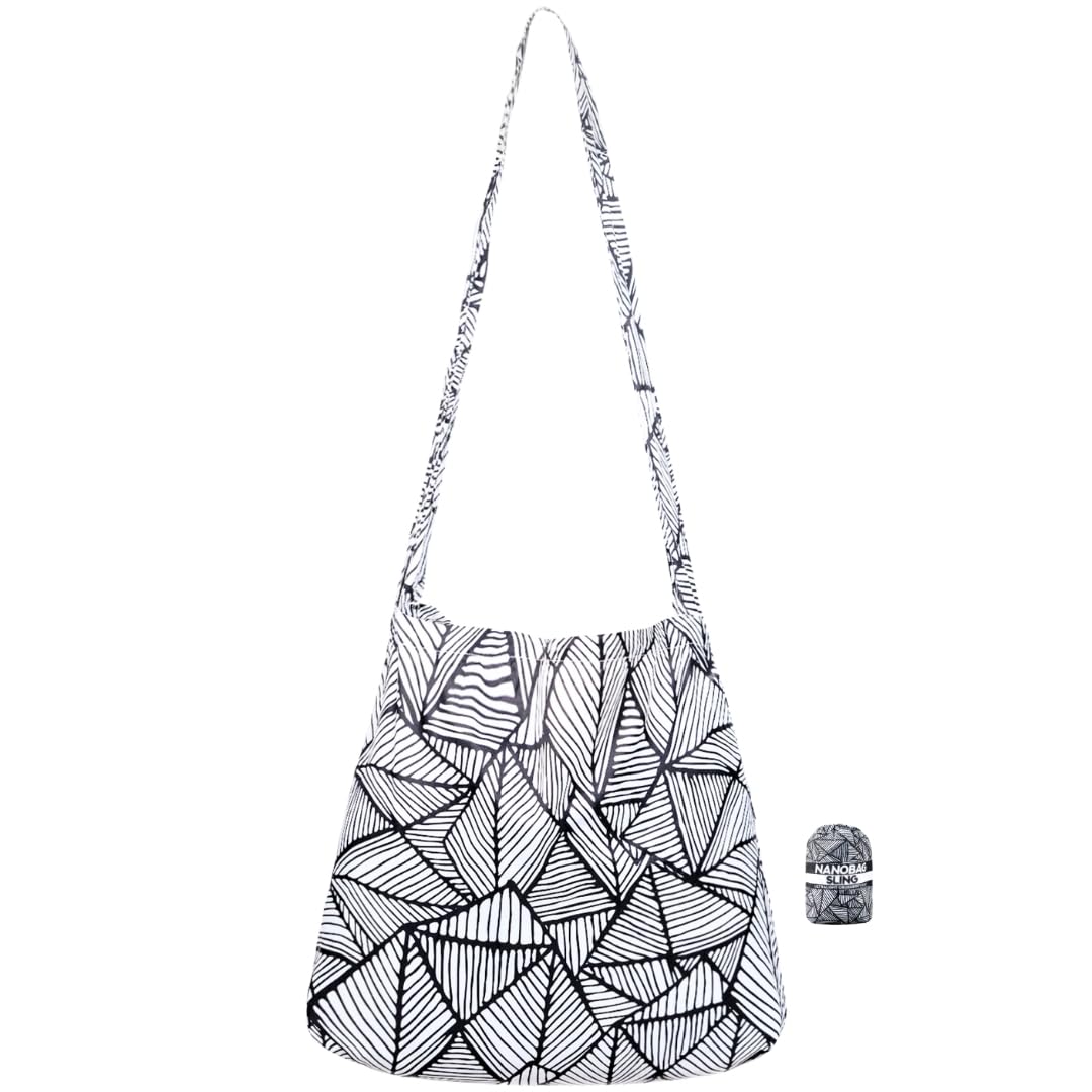 Nanobag Sling pocket-fit demonstrates ultra-compact daily carry.