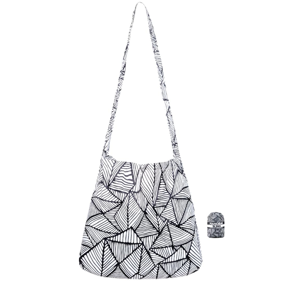 Nanobag Sling pocket-fit demonstrates ultra-compact daily carry.