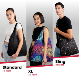 Nanobag Sling triple-layer handles provide comfortable carry across city commutes.