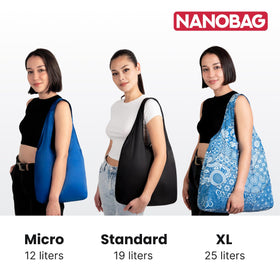 Nanobag Ultralight Foldable Tote with sturdy triple-stitched handles.