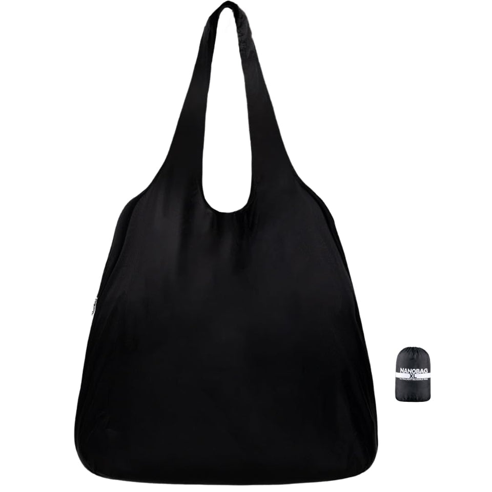 Nanobag Ultralight XL folds into a pocket for instant extra shopping bag.