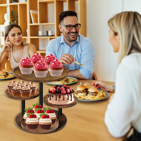 NANXITU 360-degree cupcake stand showcasing treats from every angle