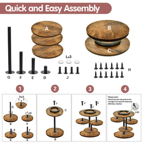 NANXITU durable timber cake stand supports frequent use at events