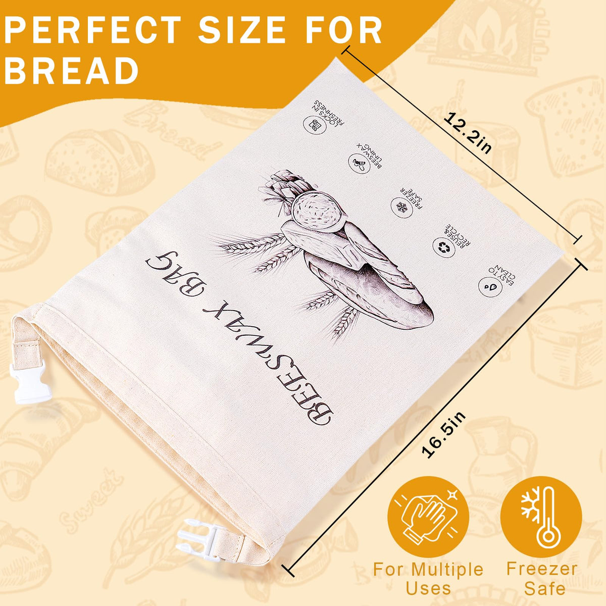 NANYI soft-texture ivory bags with elegant pattern for stylish kitchen storage