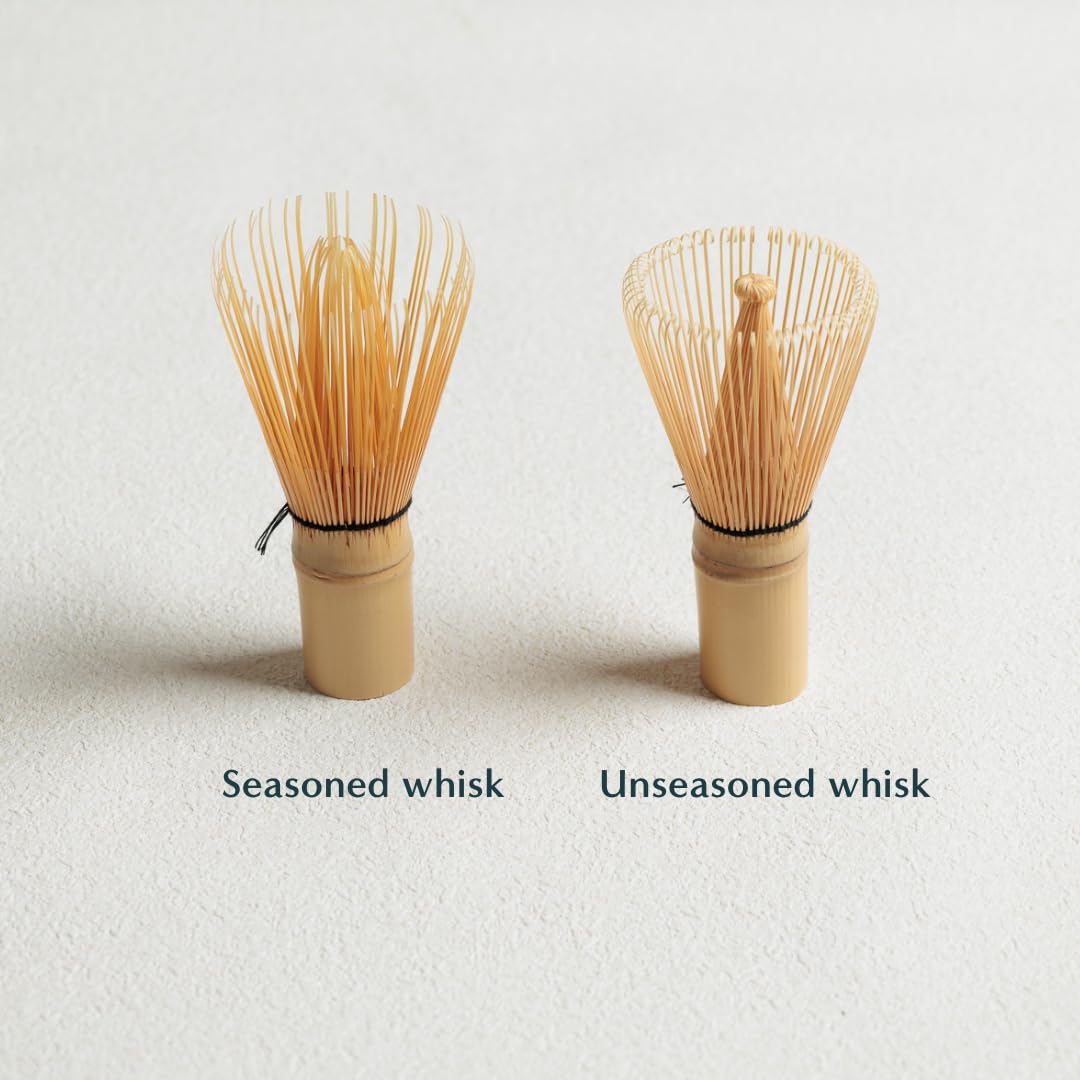 Naoki Matcha whisk whips matcha into a light, foamy texture.
