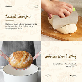Napute bread lame with 5 blades for precise scoring designs