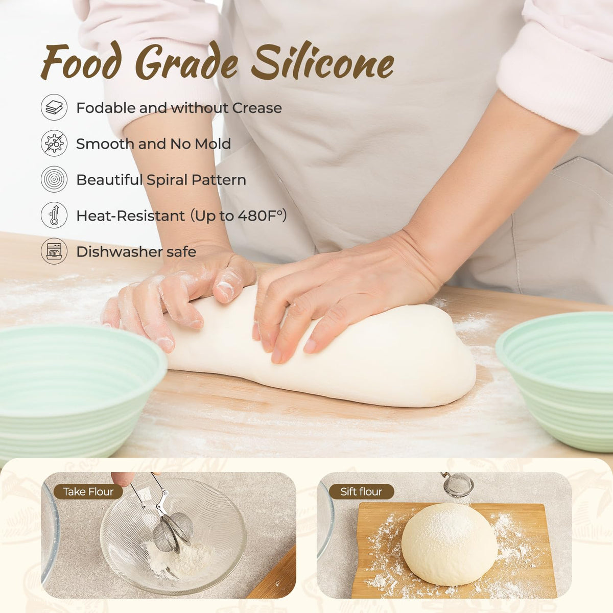 Napute silicone spatula for flexible scraping and gentle mixing