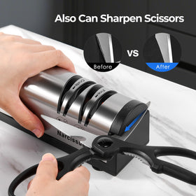Narcissus Sharpener with scissors slot expands 3-in-1 functionality