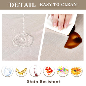Nasitos oil-proof PVC tablecloth—easy wipe-clean for busy family meals.