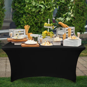 Nasitos open-back design viewed from the side enhances seating behind the table.