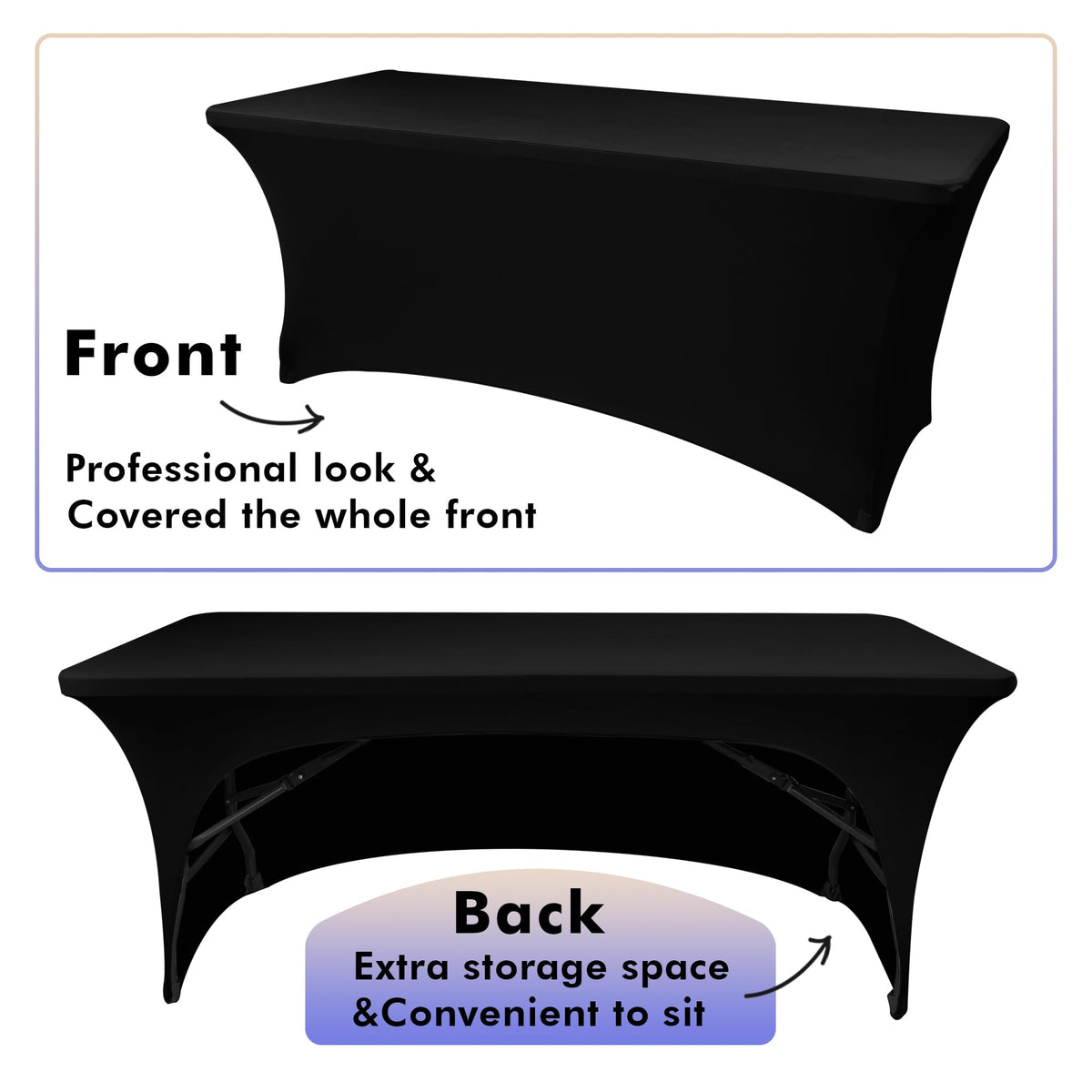 Nasitos open-back design enables comfortable seating behind the table.