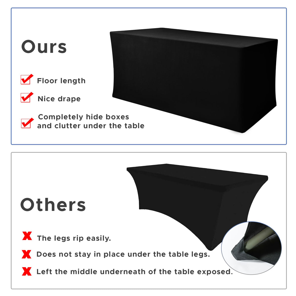 Nasitos professional tablecloth enhances trade show displays