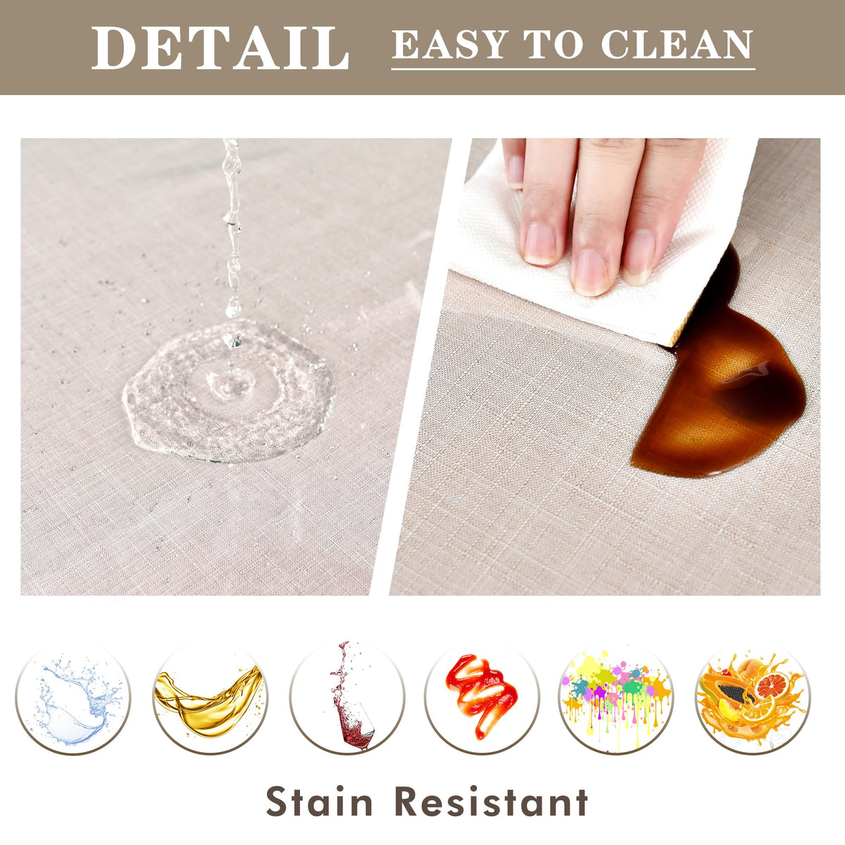 Nasitos PVC table cover waterproof clear provides oil-proof protection