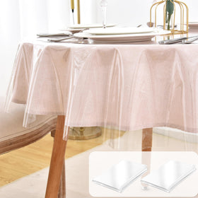 Nasitos round tablecloth protector 70inch—protects surfaces during gatherings.