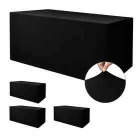 Nasitos spandex fitted cover on a 6ft table for a sleek, professional presentation