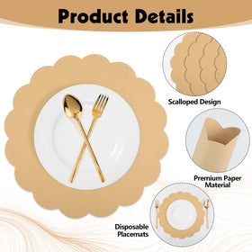 NatNarr thick kraft paper placemats resist tearing for durable service.