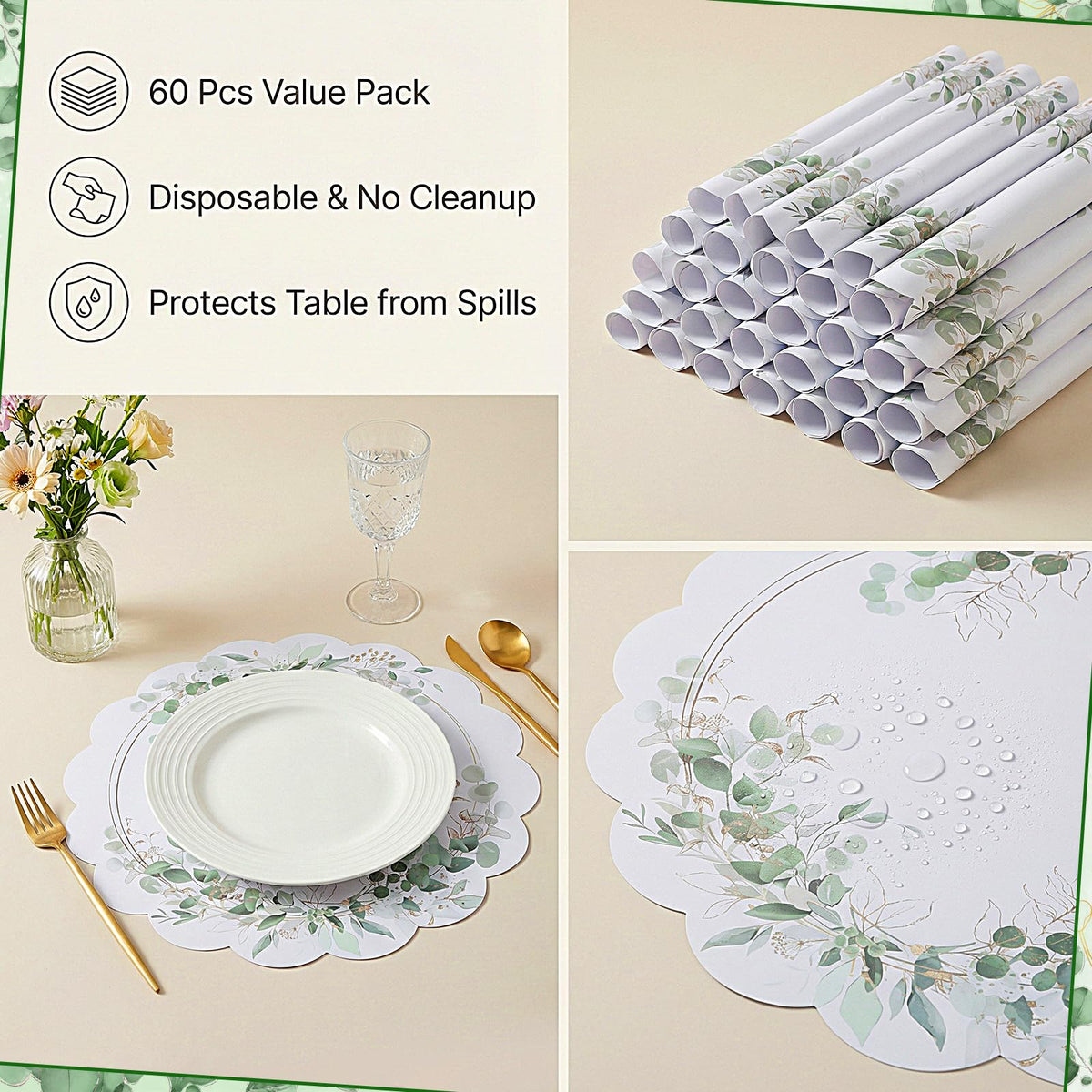 NatNarr baby shower placemats creating charming table settings