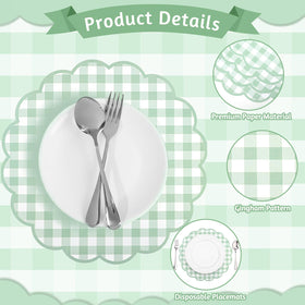NatNarr disposable checkered placemats enhance decor and simplify cleanup